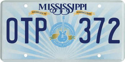 MS license plate OTP372