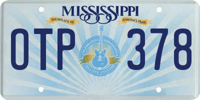 MS license plate OTP378