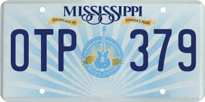 MS license plate OTP379