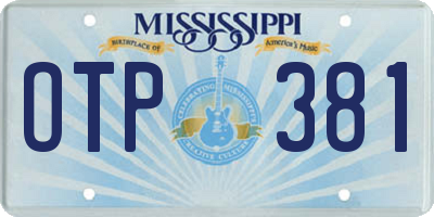 MS license plate OTP381