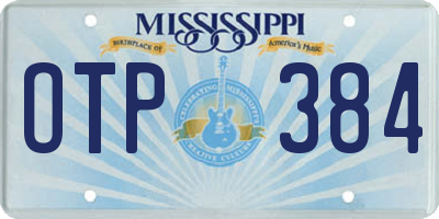 MS license plate OTP384