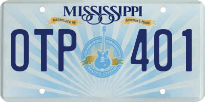 MS license plate OTP401
