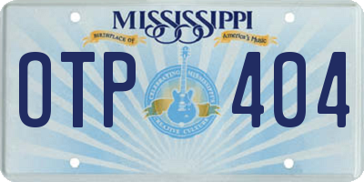 MS license plate OTP404