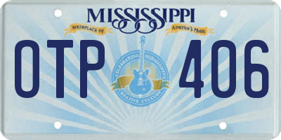 MS license plate OTP406