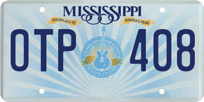 MS license plate OTP408