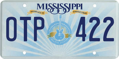 MS license plate OTP422