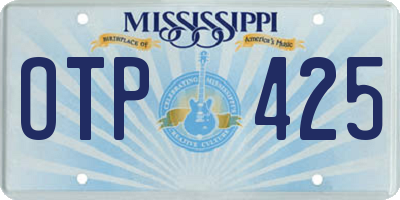 MS license plate OTP425