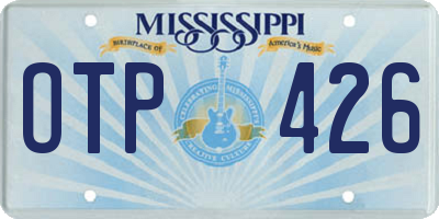 MS license plate OTP426