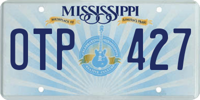 MS license plate OTP427