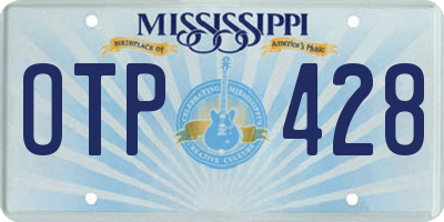 MS license plate OTP428