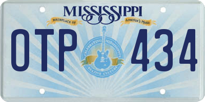 MS license plate OTP434