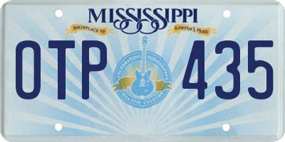 MS license plate OTP435