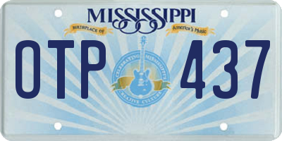 MS license plate OTP437