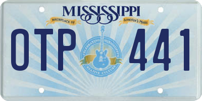 MS license plate OTP441