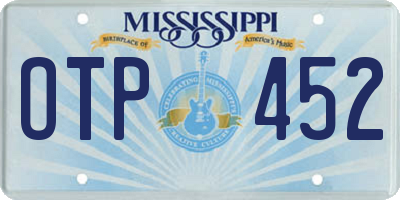 MS license plate OTP452