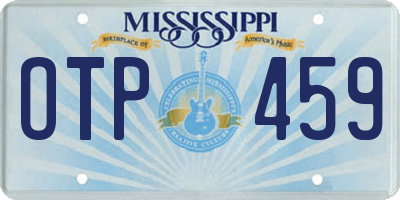 MS license plate OTP459
