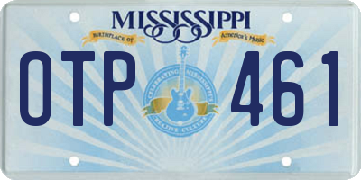 MS license plate OTP461