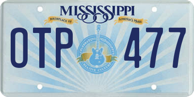 MS license plate OTP477