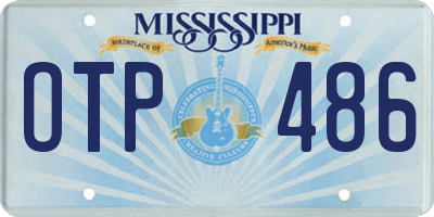 MS license plate OTP486