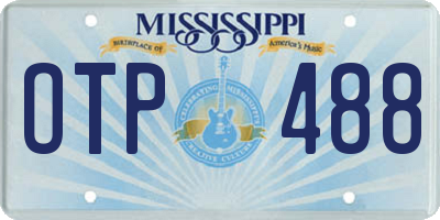 MS license plate OTP488
