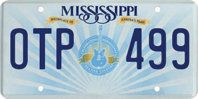 MS license plate OTP499