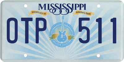 MS license plate OTP511