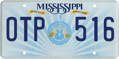 MS license plate OTP516
