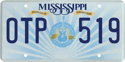 MS license plate OTP519