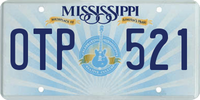 MS license plate OTP521