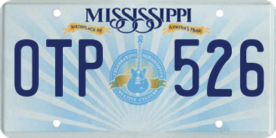 MS license plate OTP526
