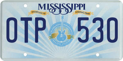 MS license plate OTP530