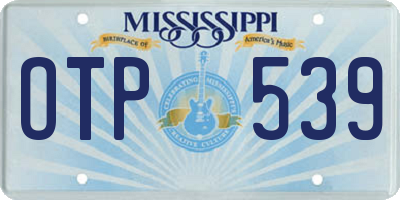 MS license plate OTP539