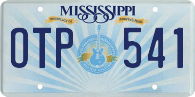 MS license plate OTP541