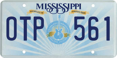 MS license plate OTP561