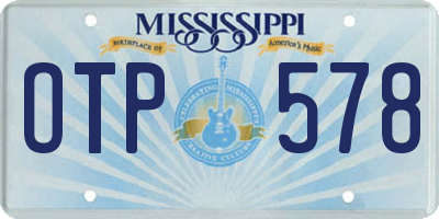MS license plate OTP578