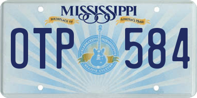 MS license plate OTP584