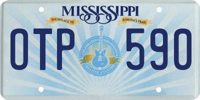 MS license plate OTP590