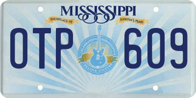 MS license plate OTP609