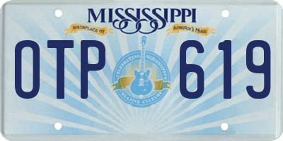 MS license plate OTP619