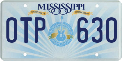 MS license plate OTP630