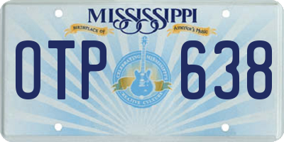 MS license plate OTP638
