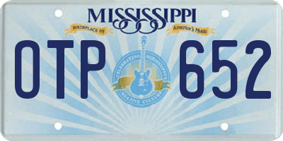 MS license plate OTP652