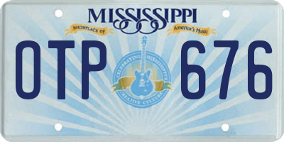 MS license plate OTP676