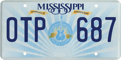 MS license plate OTP687