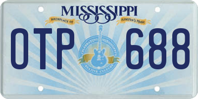 MS license plate OTP688