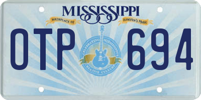 MS license plate OTP694