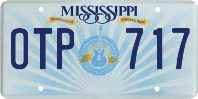 MS license plate OTP717