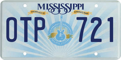 MS license plate OTP721