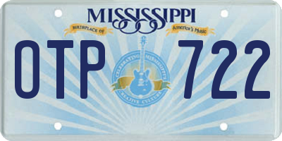 MS license plate OTP722