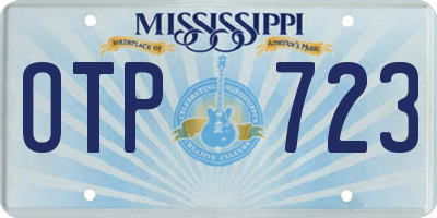 MS license plate OTP723